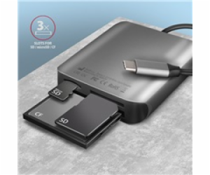 AXAGON CRE-S3C, USB-C 3.2 Gen 1 - SUPERSPEED čtečka karet...