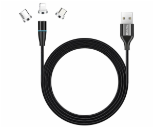 Colorway Nabíjecí Kabel 3v1 Lightning+MicroUSB+USB-C/ Mag...