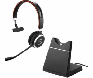 Jabra Evolve 65 SE/Mono/BT/Bezdrát/MS/Stand/Černá-červená