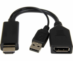 Gembird adaptér DisplayPort (M) na HDMI (F), 4K aktívny, ...