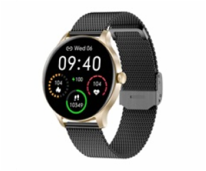 Garett Smartwatch Classy zlato-černá, ocel