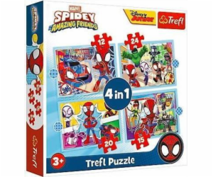 Puzzle 4v1 Spidaya Spiderman tým