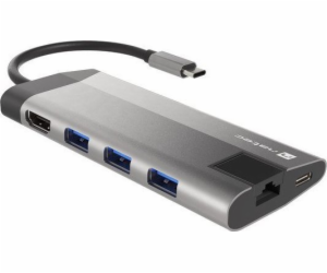 Natec multiport adaptér FOWLER PLUS HUB 8v1, USB 3.0 3X, ...