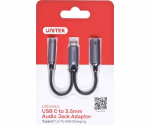 UNITEK ADAPTER USB-C - MINIJACK 3.5MM USB-C 60W