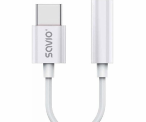 SAVIO AK-51 - Audio adaptér - USB-C - Jack 3,5 mm - bílý ...