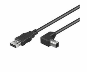 PREMIUMCORD Kabel USB 2.0 A-B propojovací 1m - zahnutý B ...