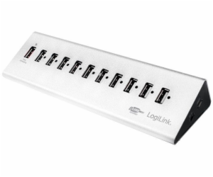 USB HUB LogiLink, stolní 10xUSB 2.0 s napájením (UA0226)