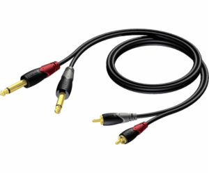 Kabel 2x RCA / Cinch Same - 2x 6,3 mm Mono Same konektor 5 m