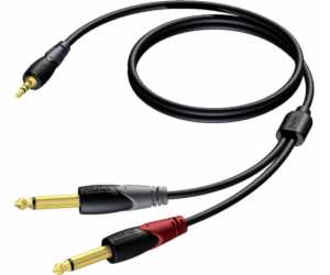 3,5mm samec stereo jack kabel – 2x 6,3mm samec mono jack ...