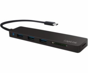 USB HUB LogiLink USB-C 3.1, 3-port, se čtečkou karet, Ult...