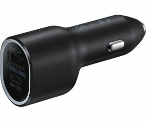 Samsung Duální autonabíječka 40W (USB,USB-C) Black