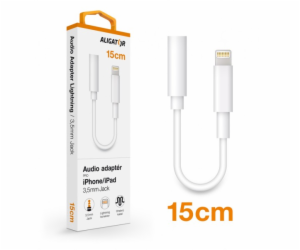 Aligator adaptér Lightning / 3,5mm Jack, bílé Audio adapt...