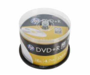 HP DVD+R 4,7GB 16x, cakebox, 50ks (DRE00026-3) DVD+R HP 4...