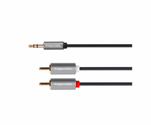 Kabel KRUGER & MATZ JACK 3.5 stereo/2xCINCH 3m KM1216 Basic