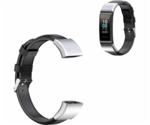 Strado Kožený řemínek pro Huawei Band 3/4 PRO (Black) uni...