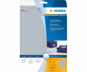 Herma Foil etikety 4114, A4, 99,1 x 67,7 mm, stříbrná les...