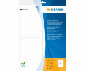 Herma Adresní štítky na psací stroje, bílé, 102 x 148 mm,...