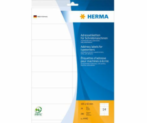 Herma Adresní štítky na psací stroje, bílé, 105 x 42 mm, ...