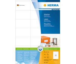 Herma Labels Premium A4, bílý, matný papír, 2100 ks (4473)