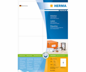 Herma Labels Premium A4, bílý, matný papír, 1600 ks (4626)