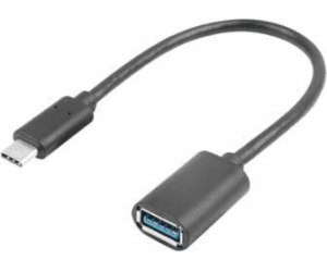 LANBERG USB-C(M) 3.1 na USB-A(F) adaptér kabel 15CM černý...