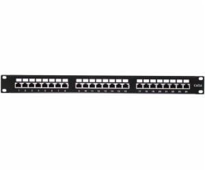 NETRACK 104-07 patch panel 19 24-ports cat. 6 FTP with shelf