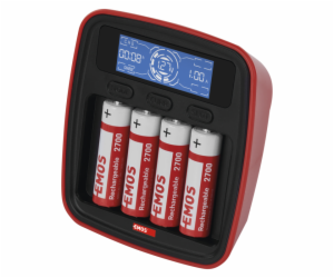 EMOS Inteligentní nabíječka BCN-42D + 4xAA 2700mAh