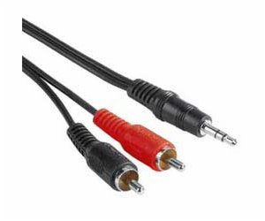 PremiumCord kabel Jack 3.5mm - 2xCINCH, M/M, 1,5m