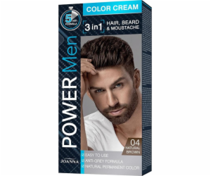 Joanna Power Men barva 3v1 č. 04 Natural Brown 100g