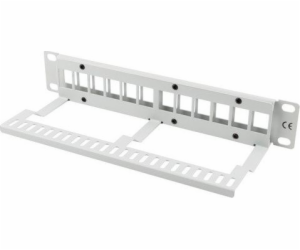 Lanberg PATCH PANEL PRÁZDNÝ 12 PORT 1U 10 S ORGANIZÉREM P...