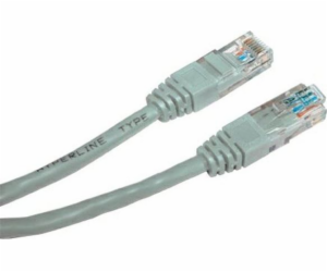 Cat.5e, RJ45 M-1m, nestíněný, CCA, šedý, ekonomický