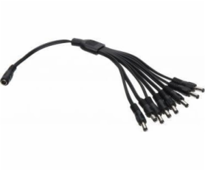 Cable interface/gender adapter 8 x DC Splitter Black