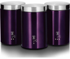 BerlingerHaus dózy 3ks BH-6827 Purple Metallic Line