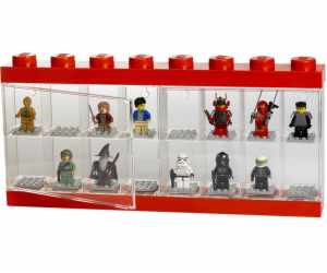 LEGO Minifiguren Display Case 16 rot, Aufbewahrungsbox