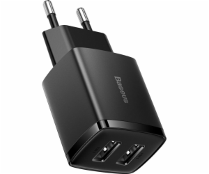 Nabíječka Baseus USB-A x2 10,5W černá