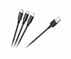 Rebel USB-A - USB-C 1m červený (RB-6005-100-B) USB kabel 