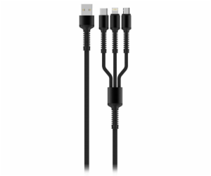 Colorway Nabíjecí Kabel 3v1 Lightning+MicroUSB+USB-C/ 4A/...