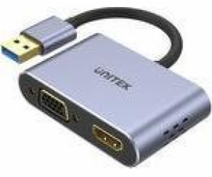 UNITEK ADAPTER USB-A - HDMI & VGA FULL HD M/F