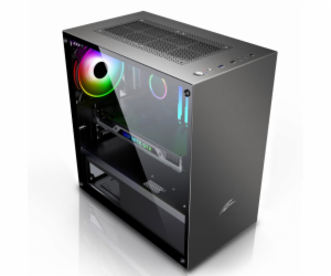 EVOLVEO M4, case mATX, 1x120mm PWM ventilátor, průhledná ...