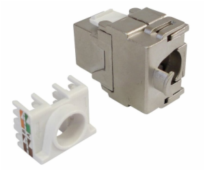 XtendLan Keystone jack RJ45, CAT6A, STP, stříbrný, 180 st...