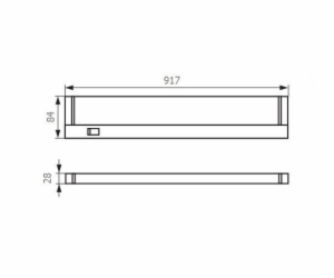 LED svítidlo GANYS TL2016-70SMD bílé,  zadní