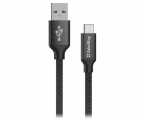 Colorway Datový Kabel USB/ USB-C / 2.4A/ 2m/ Černý