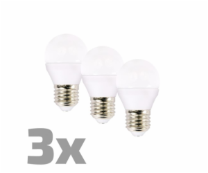 ECOLUX LED žárovka Ecolux 3-pack , miniglobe, 6W, E27, 30...