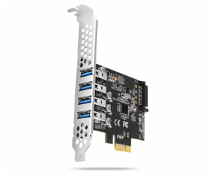 AXAGON PCEU-43RS, PCIe řadič, 4x USB 3.2 Gen 1 port, 5 Gb...