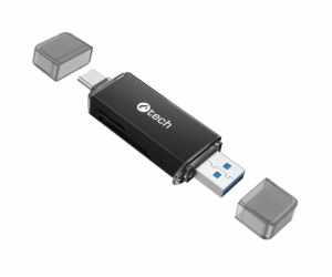 C-TECH čtečka karet UCR-02-AL, USB 3.0 TYPE A/ TYPE C, SD...