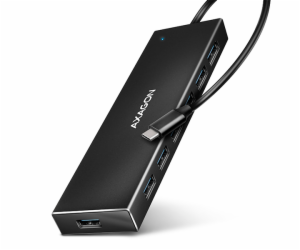 AXAGON HUE-F7C, 7x USB 3.2 Gen 1 ALU FLAT CHARGING hub, m...