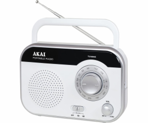 Rádio AKAI, PR003A-410, AM/FM, bílá, 1 W RMS