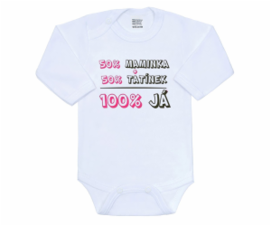 Body s potiskem New Baby 50% MAMINKA + 50% TATÍNEK - 100%...