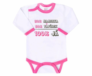 Body s potiskem New Baby 50% MAMINKA + 50% TATÍNEK - 100%...