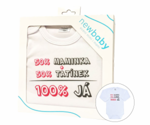 Body s potiskem New Baby 50% MAMINKA + 50% TATÍNEK - 100%...